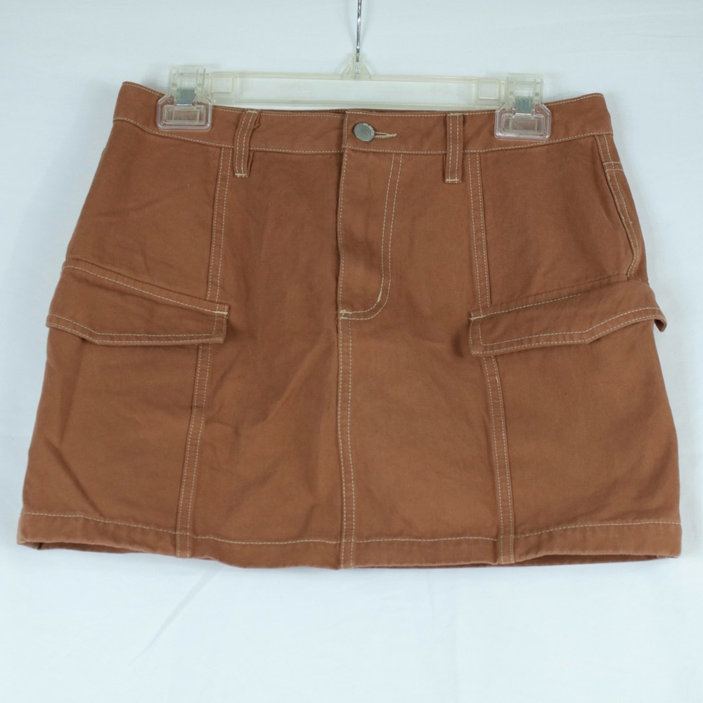 RSQ Burnt Orange Brown 100% Cotton Skirt‎ Womens Size Medium